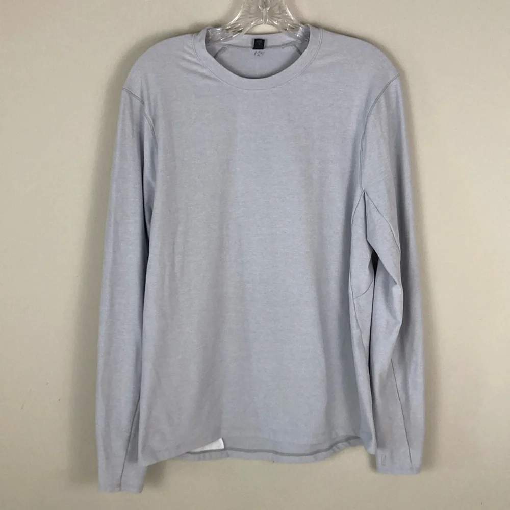 Lululemon men’s long-sleeve 124 gray/blue shirt, medium - Picture 8 of 16
